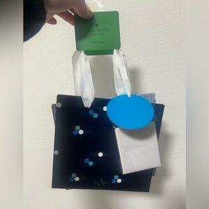 NWT kate spade gift bag set of 3 with tissue paper (small)